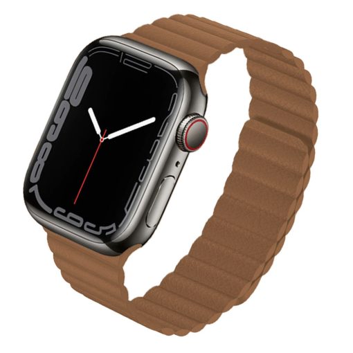 Leather Loop Apple Watch Női Bőr Óraszíj Barna színben, 38-41mm méretben, elölnézetből