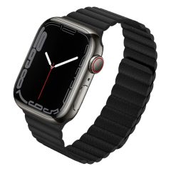 Leather Loop Apple Watch Női Bőr Óraszíj Fekete színben, 38-41mm méretben, elölnézetből