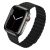 Leather Loop Apple Watch Női Bőr Óraszíj Fekete színben, 42-45mm méretben, elölnézetből