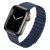 LeatherLoop Apple Watch Női Bőr Óraszíj Sötétkék színben, 42-45mm méretben, elölnézetből